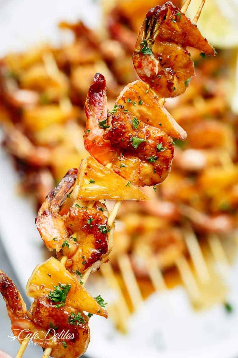 Easy Honey Garlic Shrimp Skewers: Sweet & Savory Tropical Bites